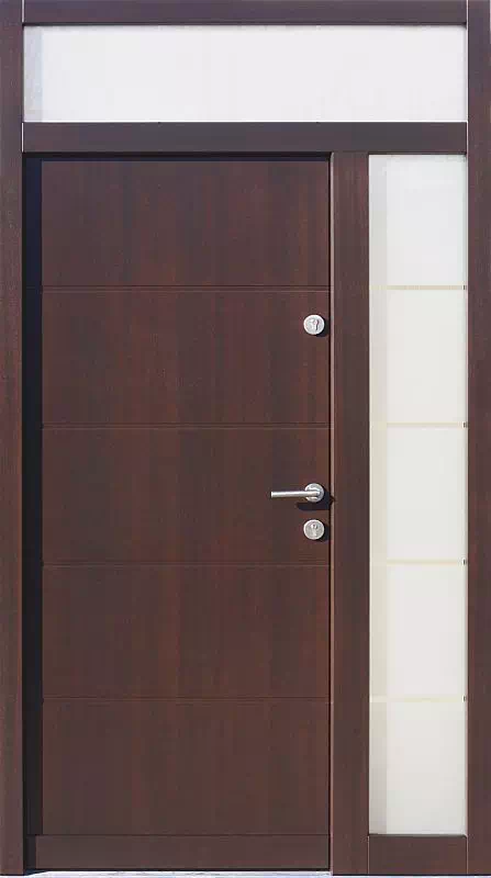 Drzwi drewniane z dostawką boczną i naświetlem górnym 490,9 dąb bagienny
