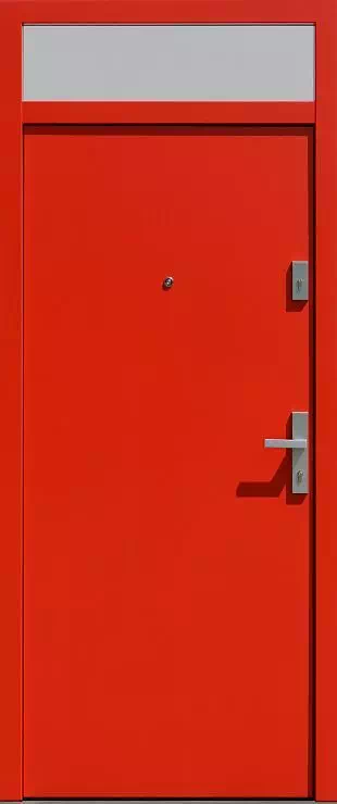 Drzwi z naświetlem górnym nieotwieranym 500C czerwone
