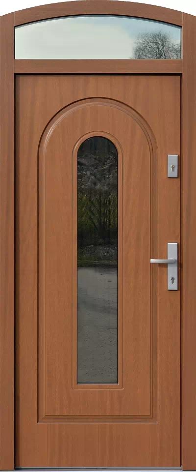 Drzwi z naświetlem górnym nieotwieranym 571S2 złoty dąb