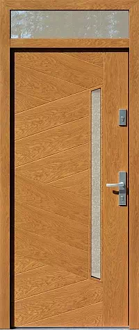 Drzwi z naświetlem górnym wzór wzór 430,15 w kolorze winchester.