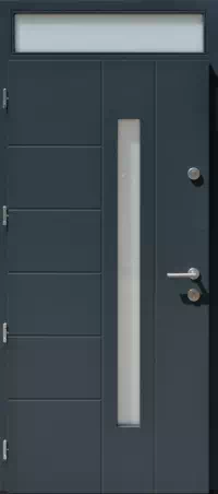 Drzwi z naświetlem górnym wzór wzór 475,14 w kolorze antracyt.