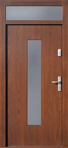 Drzwi z naświetlem górnym wzór wzór 499,14 w kolorze orzech.