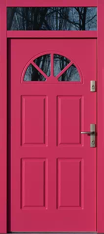 Drzwi z naświetlem górnym wzór wzór 506 w kolorze różowe.