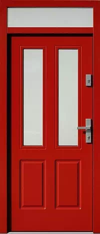 Drzwi z naświetlem górnym wzór wzór 534,9B w kolorze czerwone.
