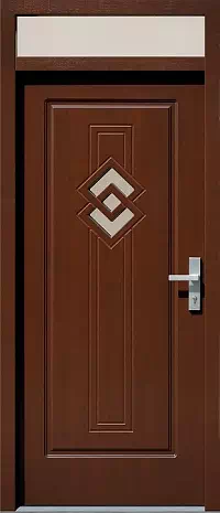 Drzwi z naświetlem górnym wzór wzór 575,1 w kolorze orzech.