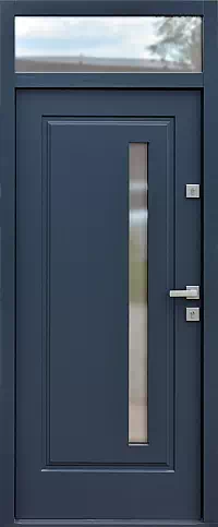 Drzwi z naświetlem górnym wzór wzór 577,3B w kolorze antracyt.