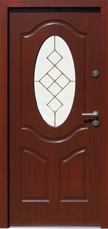 Drzwi zewnętrzne drewniane 513S+ds1 mahoniowe