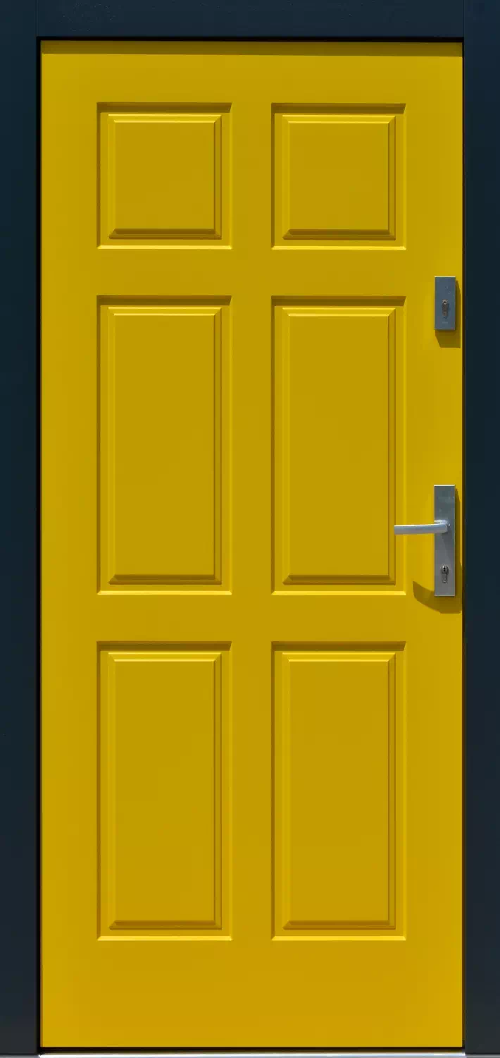 Drzwi zewnętrzne drewniane 533,10 żółte+antracyt