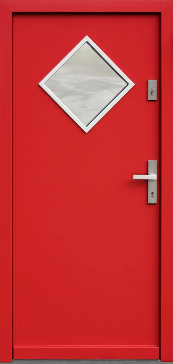 Drzwi zewnętrzne drewniane 543,5 czerwone