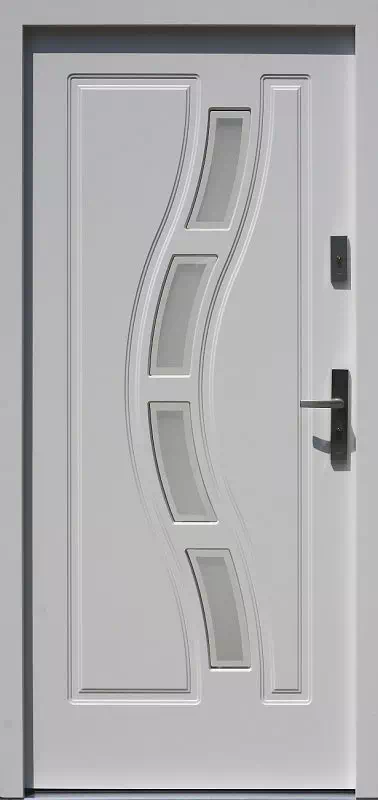 Drzwi zewnętrzne drewniane 544,1+ds1 białe