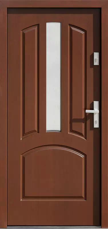 Drzwi zewnętrzne drewniane 552,13S orzech