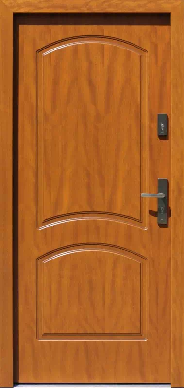 Drzwi zewnętrzne drewniane 552F2 złoty dąb