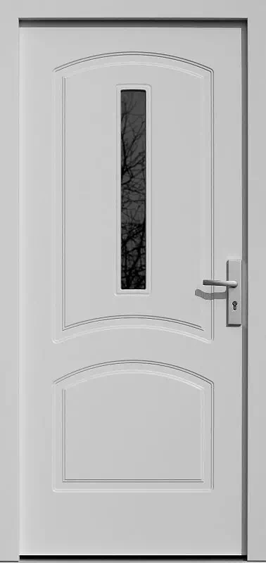 Drzwi zewnętrzne drewniane 552S1 białe