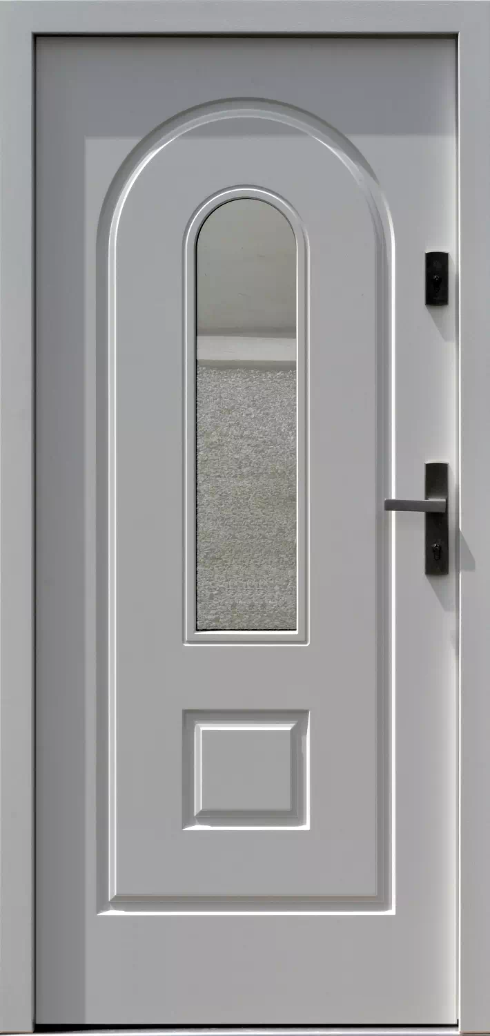 Drzwi zewnętrzne drewniane 571S1 białe