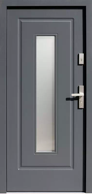Drzwi zewnętrzne drewniane 572S2 antracyt