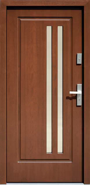 Drzwi zewnętrzne drewniane 577,4B orzech