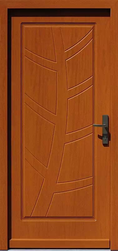 Drzwi zewnętrzne drewniane 582,1 ciemny dąb