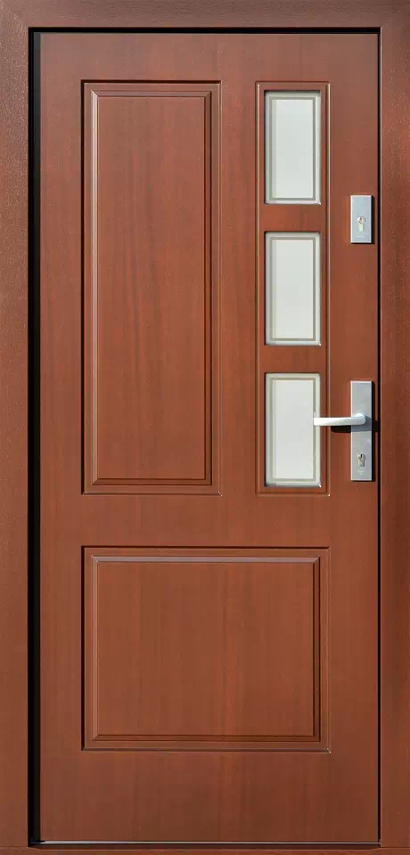 Drzwi zewnętrzne drewniane 591S3+ds1 orzech