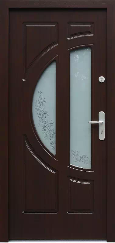 Drzwi zewnętrzne drewniane 599S2+ds5 palisander