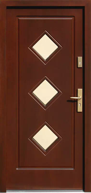 Drzwi zewnętrzne drewniane 683,1 orzech ciemny