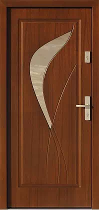 Drzwi zewnętrzne drewniane 458,1 orzech