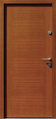 Drzwi drewniane zewnętrzne do domu wzór 500A w kolorze złoty dąb.