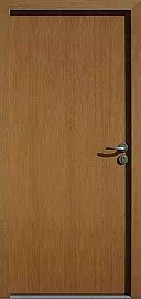 Drzwi drewniane zewnętrzne do domu 500C w kolorze jasny dab.