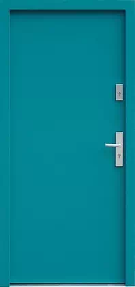 Drzwi zewnętrzne drewniane 500C niebieskie