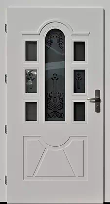 Drzwi zewnętrzne drewniane 507,1+ds1 białe