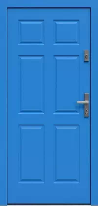 Drzwi zewnętrzne drewniane 533,10 niebieskie