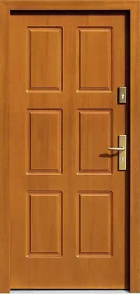 Drzwi drewniane zewnętrzne do domu 534,4 w kolorze złoty dąb.