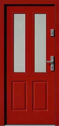 Drzwi zewnętrzne drewniane 534,9B czerwone