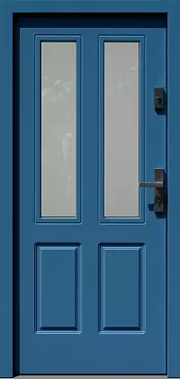 Drzwi zewnętrzne drewniane 534,9B niebieskie