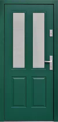 Drzwi zewnętrzne drewniane - 534,9B zielone 2