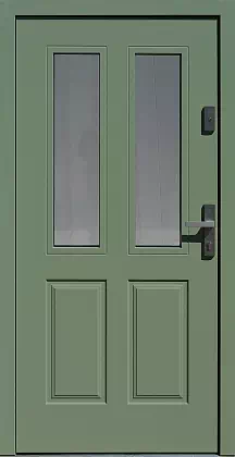 Drzwi zewnętrzne drewniane - 534,9B zielone 3