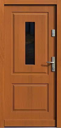Drzwi zewnętrzne drewniane - 535,7 złoty dąb