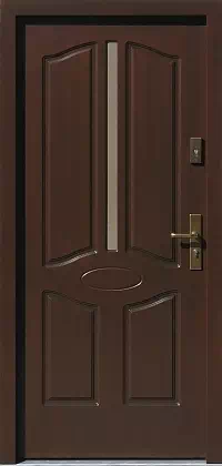 Drzwi zewnętrzne drewniane - 539,1 orzech ciemny