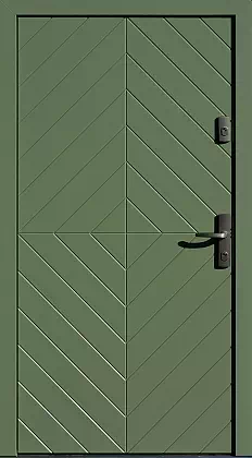 Drzwi zewnętrzne drewniane 542,1 zielone