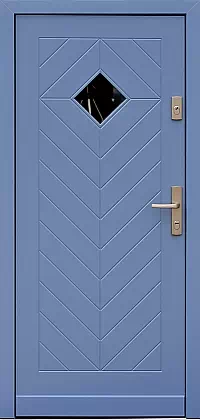 Drzwi zewnętrzne drewniane 543,1 błękitne