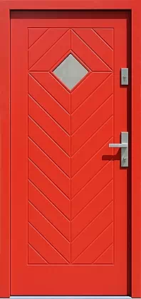 Drzwi zewnętrzne drewniane 543,1 czerwone