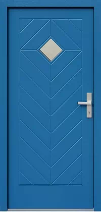 Drzwi zewnętrzne drewniane 543,1 niebieskie