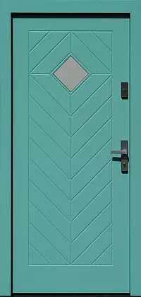 Drzwi zewnętrzne drewniane 543,1 zielone