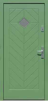 Drzwi zewnętrzne drewniane 543,1 zielone 2