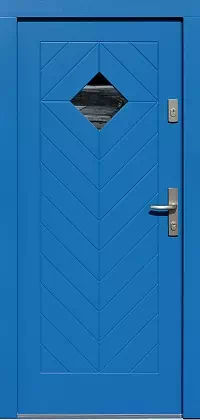 Drzwi zewnętrzne drewniane - 543,1C niebieskie