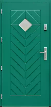 Drzwi zewnętrzne drewniane - 543,1C zielone