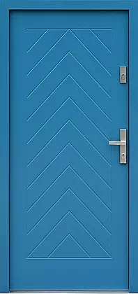 Drzwi zewnętrzne drewniane - 543,2 niebieskie