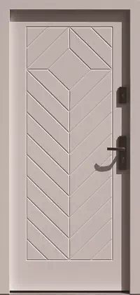 Drzwi drewniane zewnętrzne do domu 543,3 w kolorze białe.