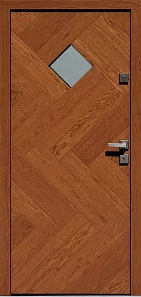 Drzwi drewniane zewnętrzne do domu 543,8 w kolorze winchester.