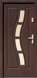 Drzwi zewnętrzne drewniane 544,1 ciemny orzech