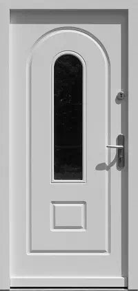 Drzwi zewnętrzne drewniane - 571S1 białe 2